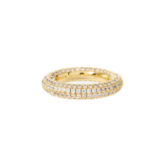 NEW LUV AJ pave amalfi ring in gold - Picture 1 of 3